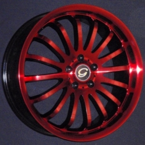 G-Line Alloys G601 Red & Black Photo