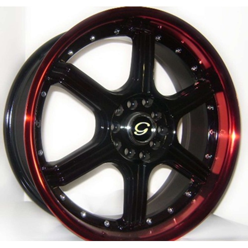 G-Line Alloys G780 Black W/ Red Lip Photo