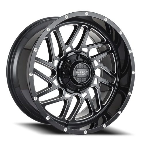 Impact Off-Road 808 Gloss Black Milled Photo