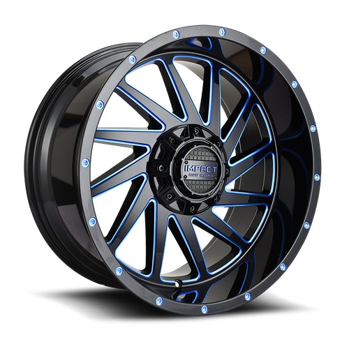 Impact Off-Road 811 Gloss Black W/ Blue Milling Photo
