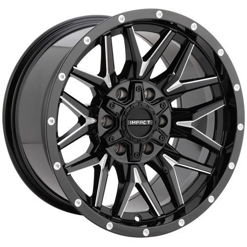 Impact Off-Road 819 Gloss Black Milled Photo