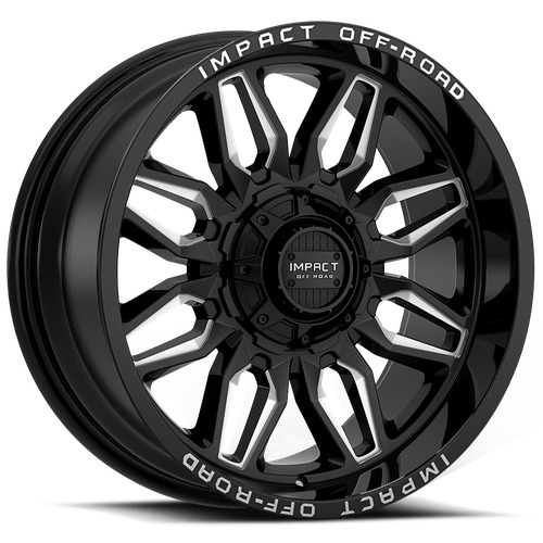 Impact Off-Road 827 Gloss Black Milled Photo