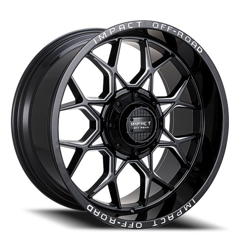 Impact Off-Road 828 Gloss Black Milled Photo