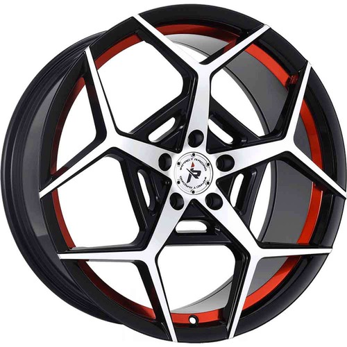 Impact 607 Gloss Black W/ Red Machined Face Photo