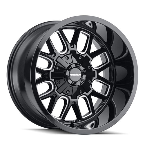 Mayhem Cogent 8107 Gloss Black W/ Milled Spokes - Part Number 8107-8937BM Mayhem Cogent 8107 Gloss Black W/ Milled Spokes Photo