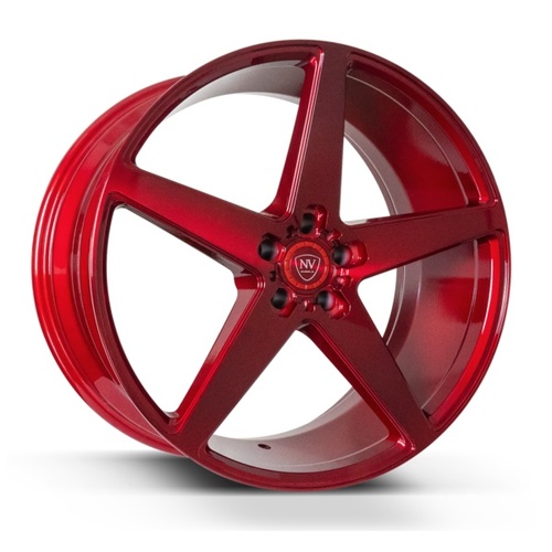 NV Wheels Nvv Brushed Red - Part Number NVV2295115+15BRUSHEDRED NV Wheels Nvv Brushed Red Photo