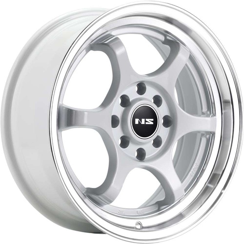 NS Wheels NS1202 White with Machined Lip