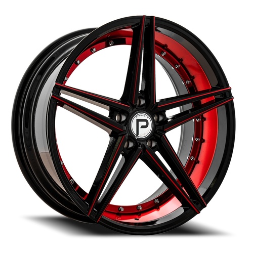 Pinnacle Savage P206 Gloss Black W/ Red Undercut - Part Number P2062085545-35GBIR Pinnacle Savage P206 Gloss Black W/ Red Undercut Photo
