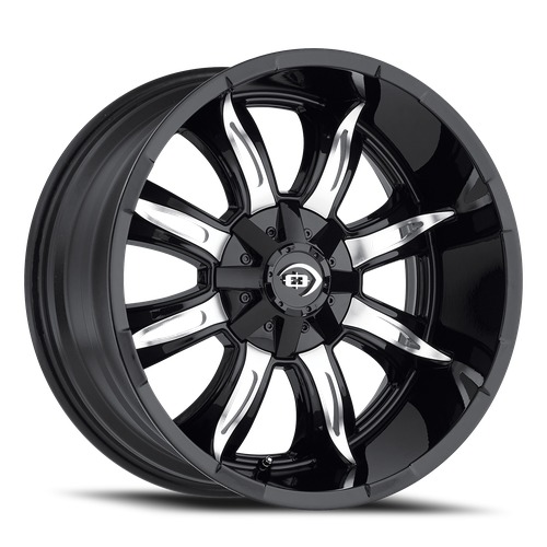 Vision Off-Road Manic 423 Black Machined Face Photo