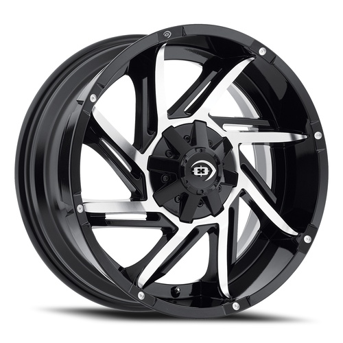 Vision Offroad Prowler 422 Gloss Black Machined Face Photo