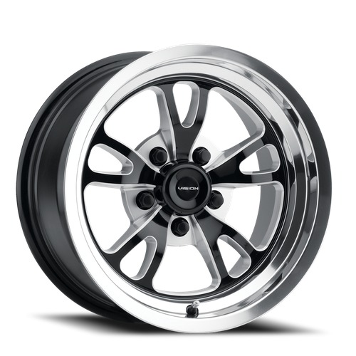 Vision Off-Road Patriot 149 Black Milled With Polished Lip - Part Number 149-5161BMPL0 Vision Off-Road Patriot 149 Black Milled With Polished Lip Photo