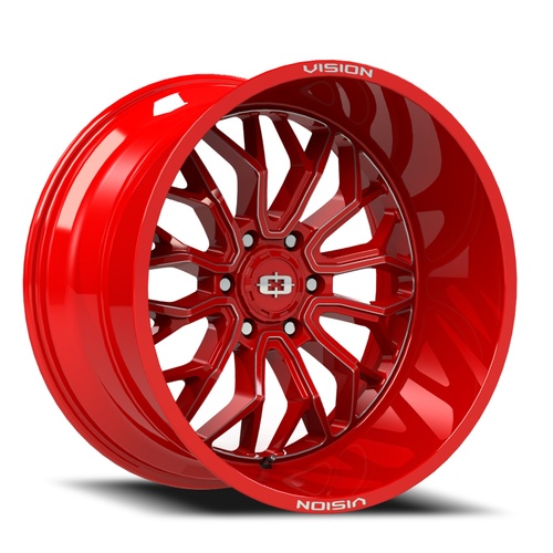 Vision Offroad Riot 402 Red Tint Milled Spokes Photo