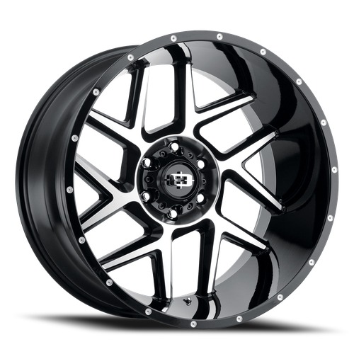 Vision Off-Road Sliver 360 Gloss Black Machined Face