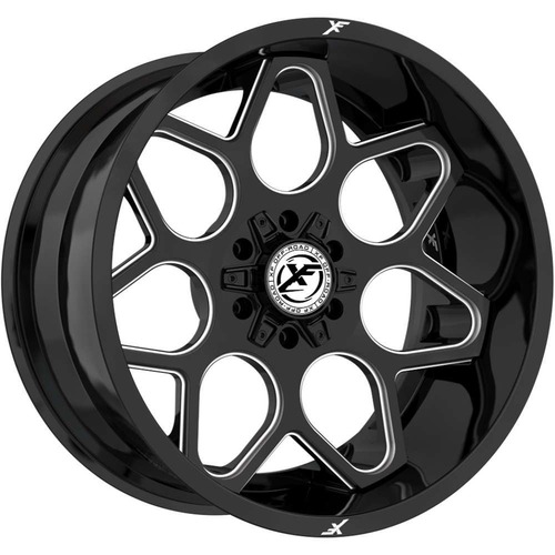 Xf Offroad XF-233 Gloss Black Milled - Part Number XF-233201281651170-44GBM Xf Offroad XF-233 Gloss Black Milled Photo