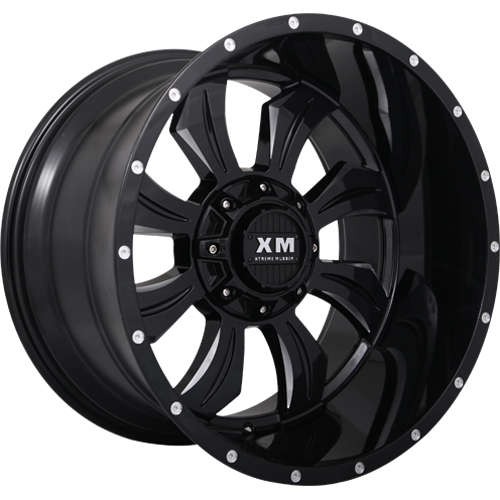Xtreme Mudder Xm-323 Gloss Black Milled