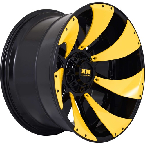 Xtreme Mudder Xm-326 Gloss Black W/ Yellow Inserts