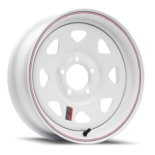 Allied 8 Spoke White With Red and Blue Pinstripe Photo