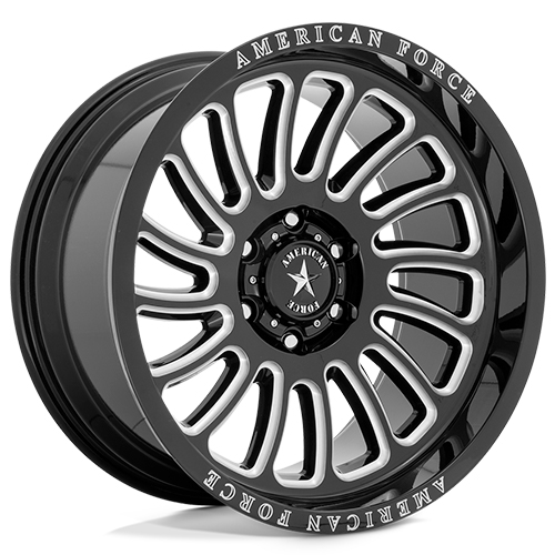 American Force AC004 Vulcan Gloss Black Milled - Part Number AC004BB20106318NR American Force AC004 Vulcan Gloss Black Milled Photo