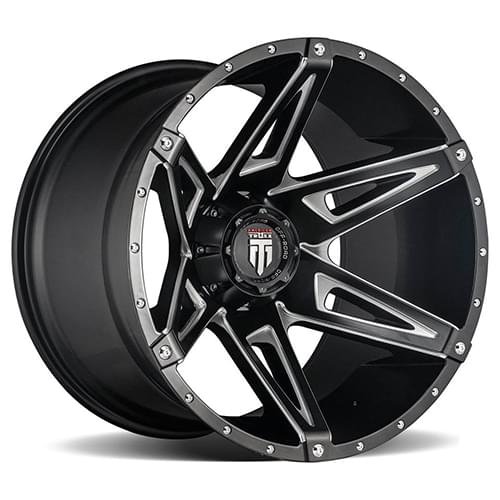American Truxx Kutz AT1902 Gloss Black W/ Milled Spokes - Part Number AT1902-221425M American Truxx Kutz AT1902 Gloss Black W/ Milled Spokes Photo