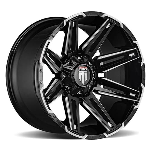 American Truxx Boom AT1903 Matte Black W/ Milled Spokes Photo