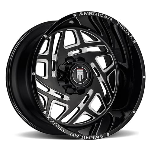 American Truxx Cosmos AT1904 Matte Black W/ Milled Spokes Photo