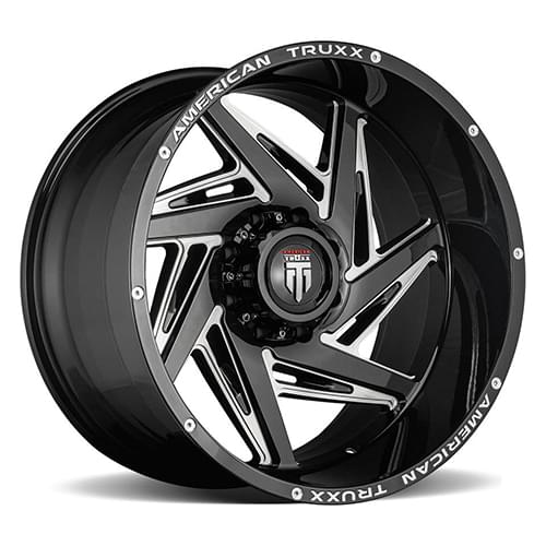 American Truxx Spiral AT1906 Matte Black W/ Milled Spokes - Part Number AT1906-241491M American Truxx Spiral AT1906 Matte Black W/ Milled Spokes Photo