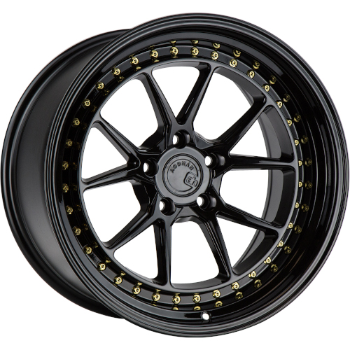 Aodhan DS08 Gloss Black W/ Gold Rivets - Part Number DS81895511422GB Aodhan DS08 Gloss Black W/ Gold Rivets Photo
