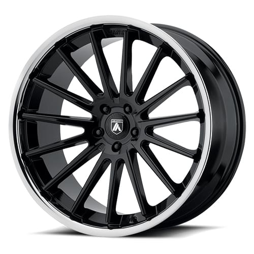 Asanti Black Label ABL-24 Gloss Black W/ Chrome Lip - Part Number ABL24-20055238BK Asanti Black Label ABL-24 Gloss Black W/ Chrome Lip Photo
