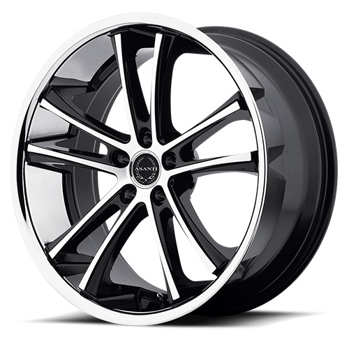Asanti Black Label ABL-1 Machined Black W/ SS Lip - Part Number ABL1-22905632MS Asanti Black Label ABL-1 Machined Black W/ SS Lip Photo