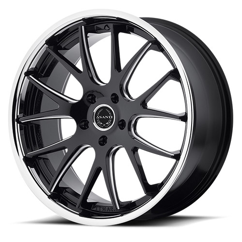 Asanti Black Label ABL-3 Matte Black Milled W/ SS Lip - Part Number ABL3-20851515BM Asanti Black Label ABL-3 Matte Black Milled W/ SS Lip Photo