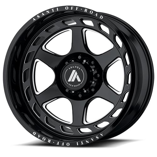 Asanti Offroad AB816 Gloss Black W/ Milled Spokes - Part Number AB816-221080GB18N Asanti Offroad AB816 Gloss Black W/ Milled Spokes Photo