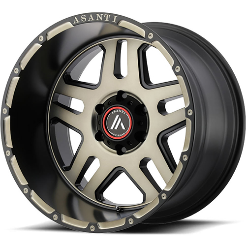 Asanti Offroad AB809 Matte Black Machined W/ Tinted Clear - Part Number AB809-17906812NBK Asanti Offroad AB809 Matte Black Machined W/ Tinted Clear Photo