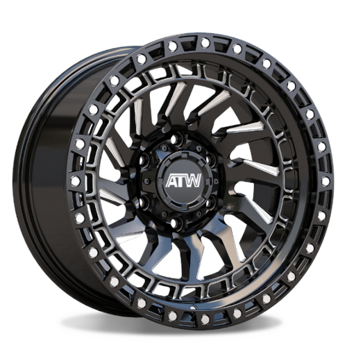 ATW Culebra Gloss Black W/ Milled Spokes & Stainless Bolts - Part Number CUL1795089 ATW Culebra Gloss Black W/ Milled Spokes & Stainless Bolts Photo