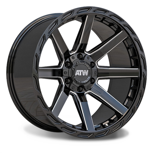 ATW Offroad Everglades Gloss Black With Milled Spokes - Part Number WATWEVE201629 ATW Offroad Everglades Gloss Black With Milled Spokes Photo