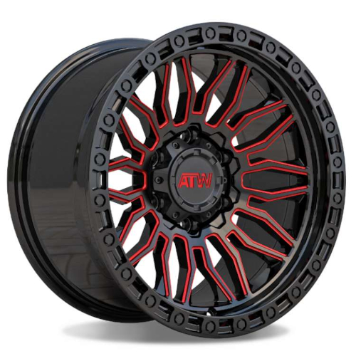 ATW Nile Gloss Black W/ Red Milled Spokes & Black Lip Photo