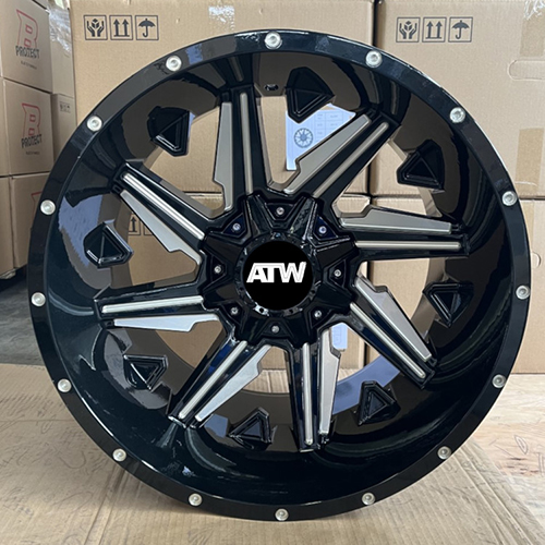 ATW Offroad 002 Gloss Black W/ Milled Spokes - Part Number WATW002 ATW Offroad 002 Gloss Black W/ Milled Spokes Photo
