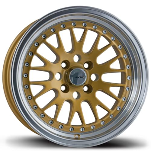 Avid 1 AV-12 Gold W/ Machined Lip - Part Number AV1215804C25GD Avid 1 AV-12 Gold W/ Machined Lip Photo