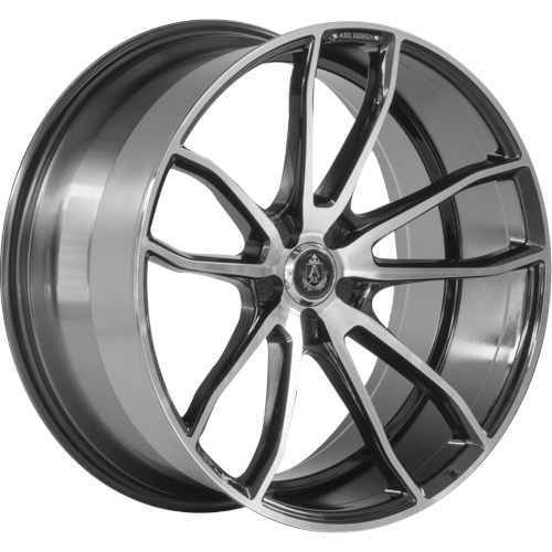 Axe EX33 Gloss Black W/ Mirror Face - Part Number 922BLNK35EX33BP-5x110 Axe EX33 Gloss Black W/ Mirror Face Photo