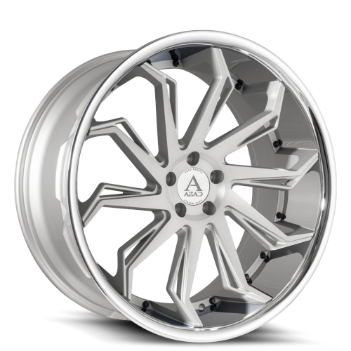 Azad AZ1101 Brushed Silver With Stainless Lip - Part Number AZ11012095120+35BR/SSL Azad AZ1101 Brushed Silver With Stainless Lip Photo
