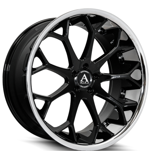 Azad AZ99 Gloss Black With Stainless Lip - Part Number AZ992410BLANK+20GLOSSBLACK/SSL Azad AZ99 Gloss Black With Stainless Lip Photo