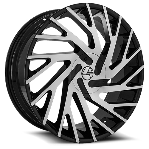 Azara AZA-505 Gloss Black Machined - Part Number AZA-505208551051143+35BM Azara AZA-505 Gloss Black Machined Photo
