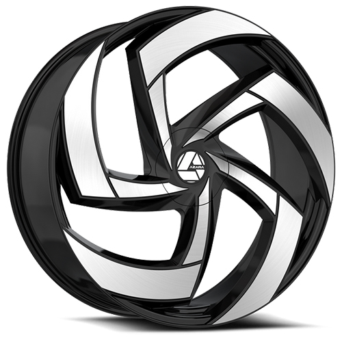 Azara AZA-530 Gloss Black W/ Machined Face - Part Number AZA-530249051151397+15BM Azara AZA-530 Gloss Black W/ Machined Face Photo