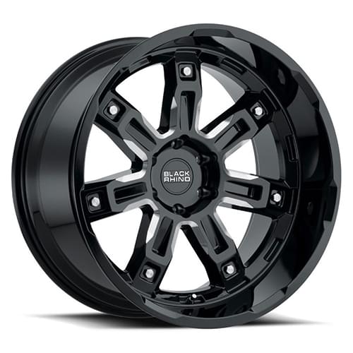 Black Rhino Locker Gloss Black W/ Milled Spokes - Part Number 2015LKR-46140B12 Black Rhino Locker Gloss Black W/ Milled Spokes Photo