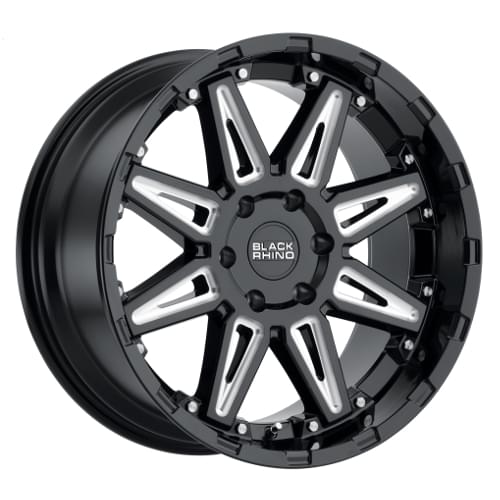 Black Rhino Rush Gloss Black W/ Milled Spokes - Part Number 1795RSH005140B78 Black Rhino Rush Gloss Black W/ Milled Spokes Photo