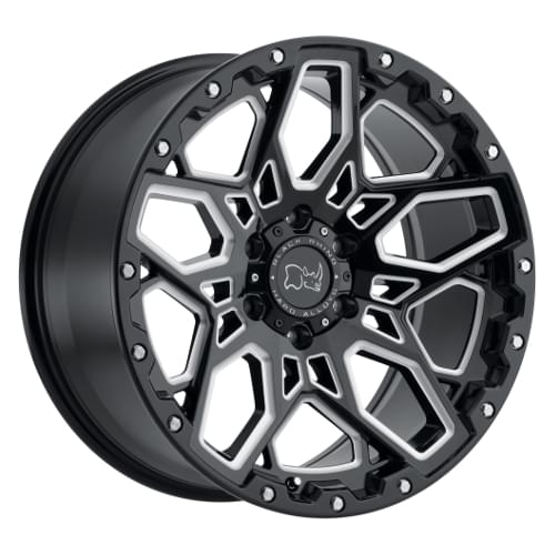 Black Rhino Shrapnel Gloss Black W/ Milled Spokes - Part Number 1795SHR126135B87 Black Rhino Shrapnel Gloss Black W/ Milled Spokes Photo