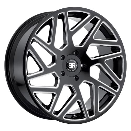 Black Rhino Cyclone Gloss Black W/ Milled Spokes - Part Number 2090CYC255150B10 Black Rhino Cyclone Gloss Black W/ Milled Spokes Photo