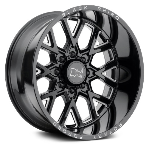 Black Rhino Grimlock Gloss Black W/ Milled Spokes - Part Number 2215GRM-48170B25 Black Rhino Grimlock Gloss Black W/ Milled Spokes Photo