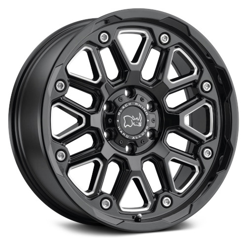 Black Rhino Hollister Gloss Black W/Milled Spoke - Part Number 1895HSR126120B67 Black Rhino Hollister Gloss Black W/Milled Spoke Photo