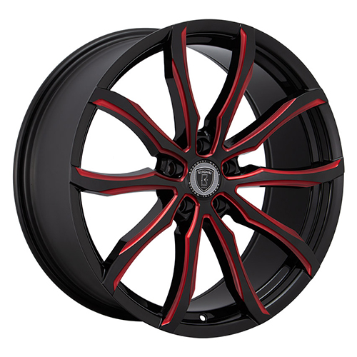 Borghini BW32 Black W/ Red Milled Accents - Part Number BW32-7765BWR Borghini BW32 Black W/ Red Milled Accents Photo