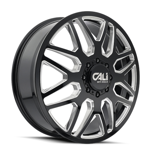 Cali Offroad Invader 9115 Dually Gloss Black W/ Milled Spokes